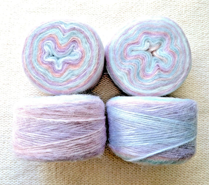 1 cake x 100g Ombre Mohair Blend Yarn : 16 Cotton Candy
